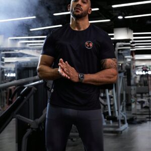 Boyfriend Style Men Simple Printed Round Neck Short Sleeve Sports T-Shirt - Image 5
