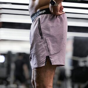 Boyfriend Style Men Simple Printed Solid Color Sport Shorts Jogger Shorts - Image 5