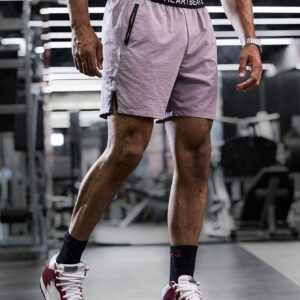 Boyfriend Style Men Simple Printed Solid Color Sport Shorts Jogger Shorts - Image 6