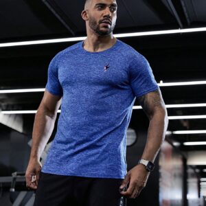 Boyfriend Style Men Lightning Print Raglan Sleeve Short Sleeve Sports T-Shirt For All Seasons Workout Tops