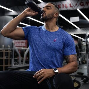 Boyfriend Style Men Lightning Print Raglan Sleeve Short Sleeve Sports T-Shirt For All Seasons Workout Tops - Image 5