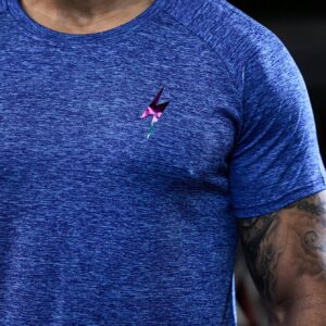 Boyfriend Style Men Lightning Print Raglan Sleeve Short Sleeve Sports T-Shirt For All Seasons Workout Tops - Image 6
