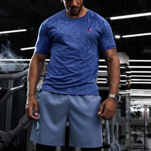 Boyfriend Style Men Lightning Printed Short Sleeve T-Shirt And Shorts Set, Daily Sports Outfit Workout Set - Image 3