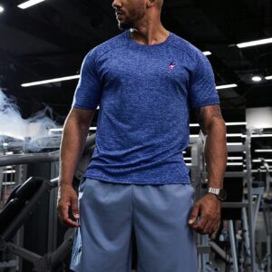Boyfriend Style Men Lightning Printed Short Sleeve T-Shirt And Shorts Set, Daily Sports Outfit Workout Set - Image 4