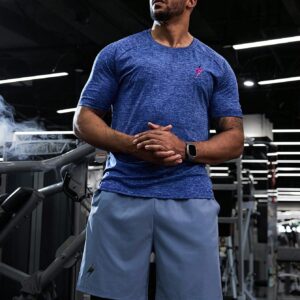 Boyfriend Style Men Lightning Printed Short Sleeve T-Shirt And Shorts Set, Daily Sports Outfit Workout Set - Image 5