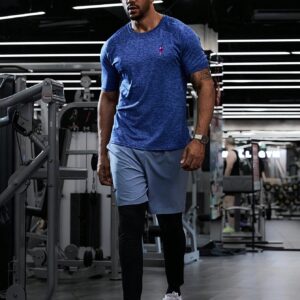 Boyfriend Style Men Lightning Printed Short Sleeve T-Shirt And Shorts Set, Daily Sports Outfit Workout Set - Image 6