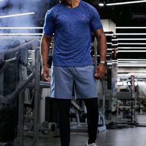 Boyfriend Style Men Lightning Printed Short Sleeve T-Shirt And Shorts Set, Daily Sports Outfit Workout Set - Image 7