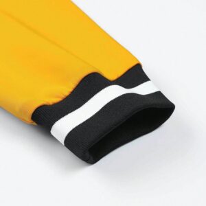 Boyfriend Style Men's Spring And Autumn Casual Color Block Baseball Collar Jacket With Letter And Number Print Workout Tops - Image 4