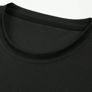 Boyfriend Style Men V-Neck Loose Fit Letter Print Short Sleeve Casual Sport T-Shirt - Image 5