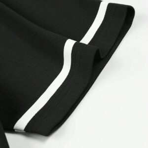 Boyfriend Style Men V-Neck Loose Fit Letter Print Short Sleeve Casual Sport T-Shirt - Image 7