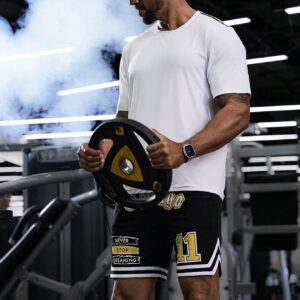 Boyfriend Style Men's Fashionable Solid Color Loose Fit Casual Sports T-Shirt - Image 4