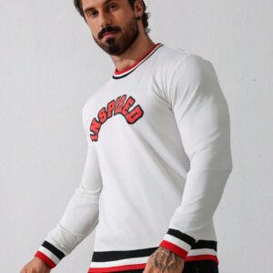 Boyfriend Style Men's Fashion Long Sleeve Printed Sports Sweatshirt Boyfriend Style Men Sweatshirt Tute Sportive Uomosportswear Menmens Long Sleeve Topsmen Long Sleeve Topmen White Long Sleeve - Image 3