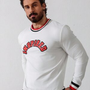 Boyfriend Style Men's Fashion Long Sleeve Printed Sports Sweatshirt Boyfriend Style Men Sweatshirt Tute Sportive Uomosportswear Menmens Long Sleeve Topsmen Long Sleeve Topmen White Long Sleeve