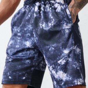 Boyfriend Style Men's Tie-Dye Casual Sport Shorts For Everyday Wear Jogger Shorts