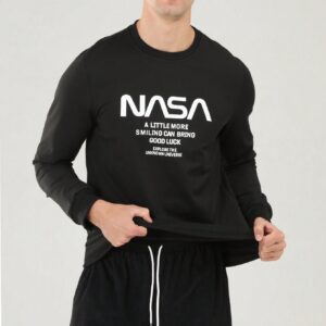 Boyfriend Style Men's Fashion Printed Long Sleeve Sports Sweatshirt Boyfriend Style Men Sweatshirt - Image 4