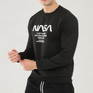 Boyfriend Style Men's Fashion Printed Long Sleeve Sports Sweatshirt Boyfriend Style Men Sweatshirt - Image 6