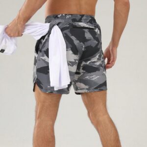 Drawstring Allover Print Sports Shorts With Pockets For Summer Jogger Shorts