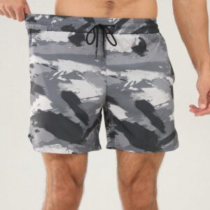 Drawstring Allover Print Sports Shorts With Pockets For Summer Jogger Shorts - Image 4