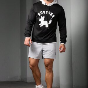 Boyfriend Style Men's Cartoon Dog Printed Letter Long Sleeve Hooded Casual Sports Sweatshirt Hoodie Boyfriend Style Men Sweatshirt - Image 6