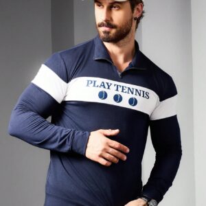 Boyfriend Style Men's Fashionable Loose Casual Long Sleeve Collar Turn-Down Sports Sweatshirt Boyfriend Style Men Sweatshirt - Image 3