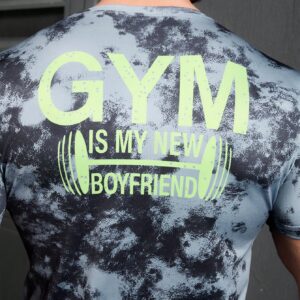 Boyfriend Style Men's Slim Fit Tie-Dye Printed Short Sleeve Sports T-Shirt, All Seasons - Image 3
