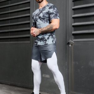 Boyfriend Style Men's Slim Fit Tie-Dye Printed Short Sleeve Sports T-Shirt, All Seasons - Image 5