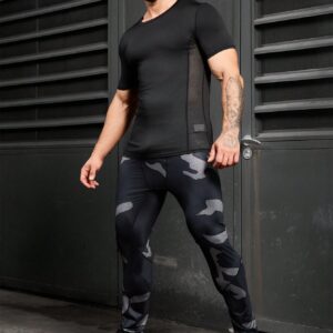 Boyfriend Style Men's Summer Solid Color Slim Fit Sports Short Sleeve T-Shirt - Image 5