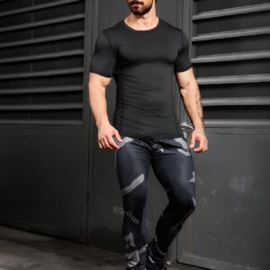 Boyfriend Style Men's Summer Solid Color Slim Fit Sports Short Sleeve T-Shirt - Image 6
