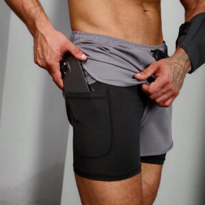 Boyfriend Style Men's Drawstring Waist Casual Sports Shorts With Bull Head Pattern Print Jogger Shorts Grey Shorts - Image 4