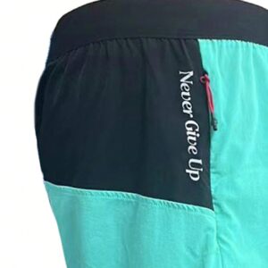 Boyfriend Style Men Color-Blocked Sports Shorts With Elastic Waistband And Pockets Jogger Shorts - Image 3