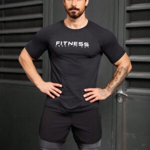 Boyfriend Style Men's Simple Printed Round Neck Short Sleeve Sports T-Shirt