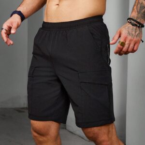 Boyfriend Style Men's Letter Printed Casual Sports Shorts, Summer Jogger Shorts Black Shorts Menblack Men Shortsshort Streetweargym Shirt Mengym Top Men - Image 3