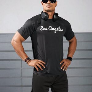 Boyfriend Style Men's Fashion Casual Fit Casual Summer Sports T-Shirt With Printed Design