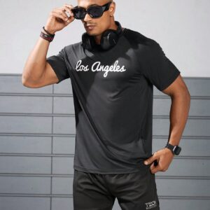 Boyfriend Style Men's Fashion Casual Fit Casual Summer Sports T-Shirt With Printed Design - Image 4