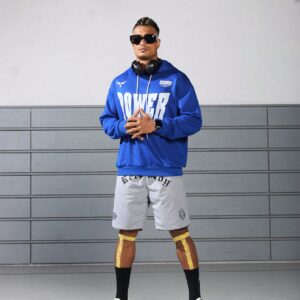 Boyfriend Style Men's Simple Printed Hooded Sports Sweatshirt Boyfriend Style Men Sweatshirt - Image 4