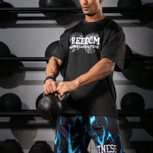 Boyfriend Style Men's Fashion Printed Short Sleeve Sports & Fitness T-Shirt - Image 5