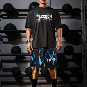 Boyfriend Style Men's Fashion Printed Short Sleeve Sports & Fitness T-Shirt