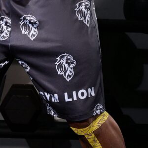 Boyfriend Style Men's Drawstring Lion Printed Casual Sports Shorts Jogger Shorts - Image 7
