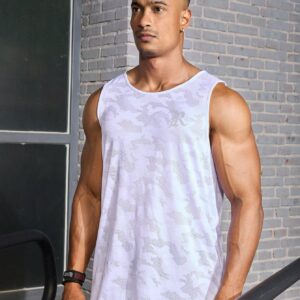 Boyfriend Style Men's Fashion Printed Sleeveless Sports Top