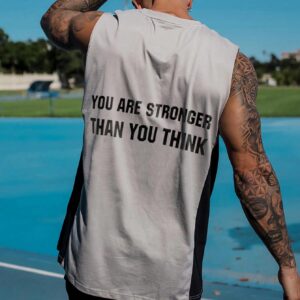 Boyfriend Style Men's Summer Slogan Printed Round Neck Casual Sports Vest - Image 5