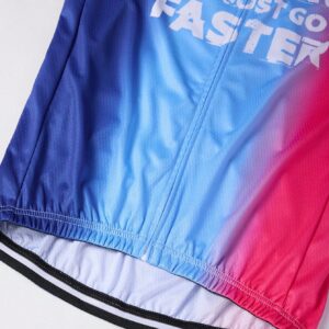 Boyfriend Style Men's Slim Fit Gradient Color Printed Zipper Sports Short Sleeve Cycling Top - Image 7