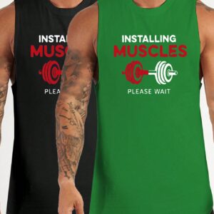 Boyfriend Style Men's Round Neck Letter Printed Summer Sports T-Shirt - Sleeveless Men Singletsmens Singletmen's Tank Topssingletssinglet Men