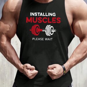 Boyfriend Style Men's Round Neck Letter Printed Summer Sports T-Shirt - Sleeveless Men Singletsmens Singletmen's Tank Topssingletssinglet Men - Image 3