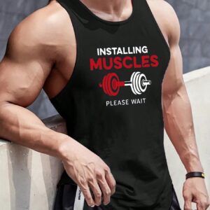 Boyfriend Style Men's Round Neck Letter Printed Summer Sports T-Shirt - Sleeveless Men Singletsmens Singletmen's Tank Topssingletssinglet Men - Image 5