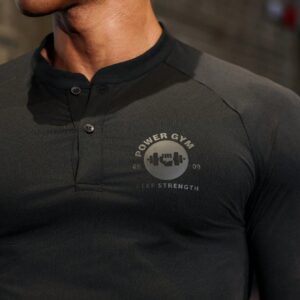 Boyfriend Style Men's Fashionable Slim Fit Long Sleeve Fitness Athletic T-Shirt - Image 3