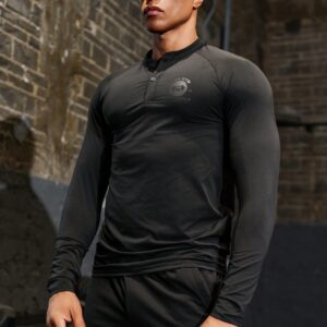 Boyfriend Style Men's Fashionable Slim Fit Long Sleeve Fitness Athletic T-Shirt - Image 7