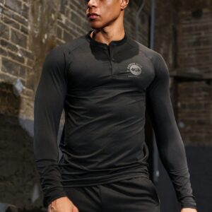 Boyfriend Style Men's Fashionable Slim Fit Long Sleeve Fitness Athletic T-Shirt - Image 8