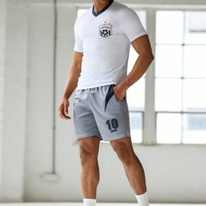 Boyfriend Style Men's Printed Summer Short Sleeve Sports T-Shirt & Tank Top Set - Image 7