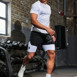 Boyfriend Style Men's Printed Round Neck Short Sleeve T-Shirt And Shorts Set, Summer - Image 7