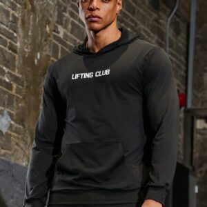 Boyfriend Style Men's Simple Printed Hooded Sports Sweatshirt Boyfriend Style Men Sweatshirt - Image 7
